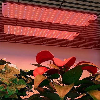 Under Cabinet Grow Light, LED Grow Lights for Indoor Plants Full Spectrum, Plants Light for Shelves with Auto Timer 3/9/12H, 616LEDs Ultra-Thin Grow Lights Panel for Seed Starting, Flowers, Veg, 4Pack