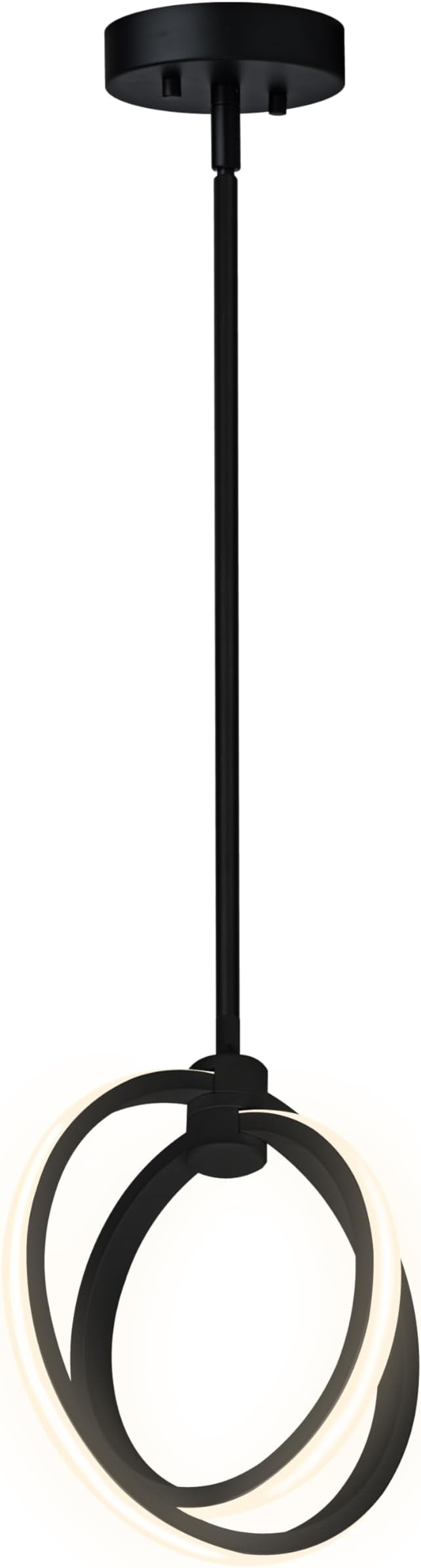 Ultralux Jaiya Orb LED Pendant - Dimmable 1150 Lumens 3000K - 20W Pendant Lighting for Kitchen Island - Hanging Light Fixtures for Hallway, Dining Room, Bar, Living Room Lighting (Matte Black)