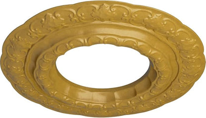 Ekena Millwork CM15LIIGS 15-3/8" x 7" x 1" Lisbon Ceiling Medallion, Iridescent Gold