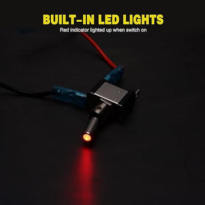 Nilight 5PCS12V LED Toggle Switch Heavy Duty 20A SPST ON Off 3 Pin Rocker for Automotive Cars Trucks Boats Racking