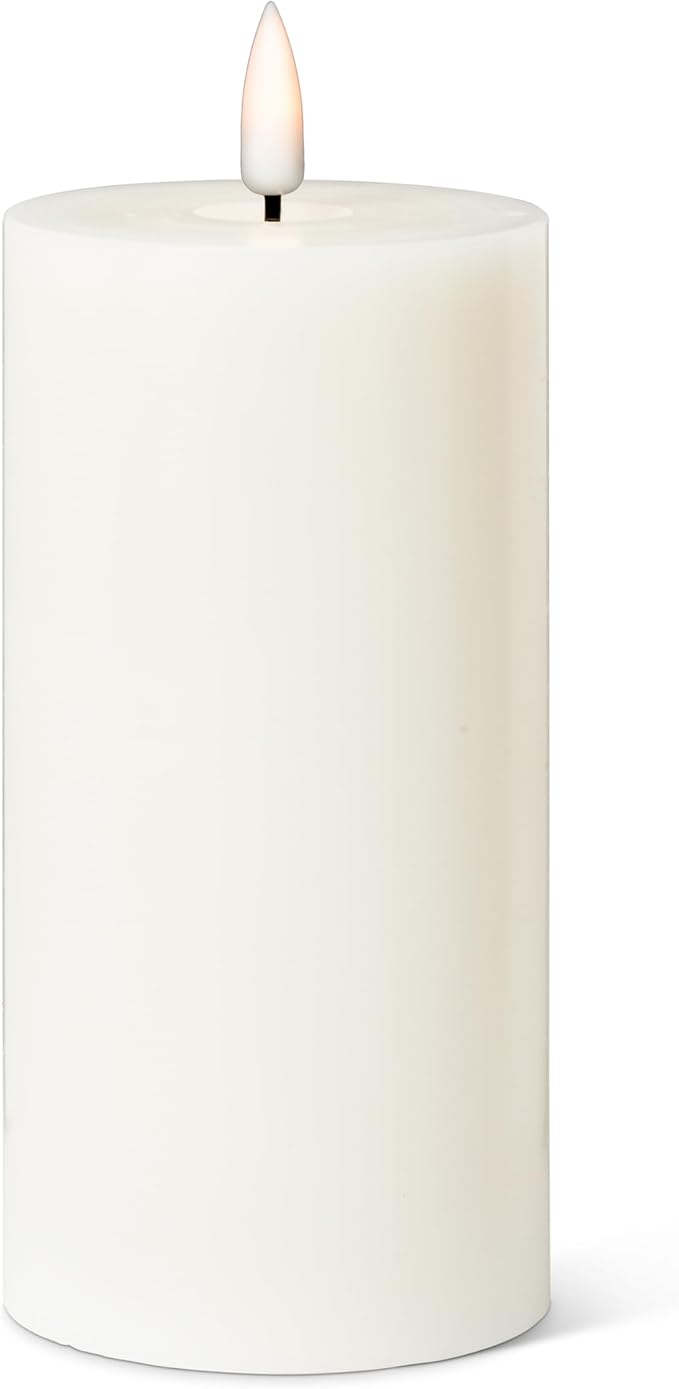 Abbott Collection Wax LED Flameless Pillar Candle - Sand (3x6 H)