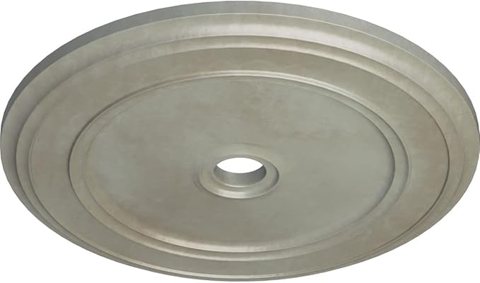 Ekena Millwork CM41CLFLS 41 1/8"OD X 4"ID X 2 1/8"P Classic Ceiling Medallion Fits Canopies Up To 5 1/2", Flash Gold