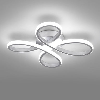 ADISUN Modern LED Ceiling Light, 6000K Silver Semi Flush Mount Ceiling Lights for Hallway, Modern Lamps for Living Room Bedroom Corridor Aisle Hallway Indoor Ceiling Lamp (L14.56*W14.56*H1.18)
