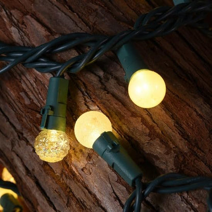 200 LED Globe String Lights 67FT Warm White Twinkle Fairy Lights Plug in with Glass G15 Bulbs UL Listed Connectable String Lights for Bedroom Patio Garden Wedding Christmas Valentine Decor