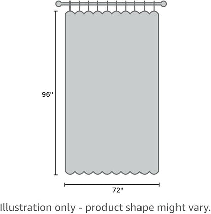 Greyish White Blackout Linen Curtains 72x96 Inches Long Room Darkening Privacy Assured Drapes for Sliding Glass Patio Door,Floor to Ceiling Curtains,2 Pcs,Rod Pocket and Back Tab Pleated Curtains