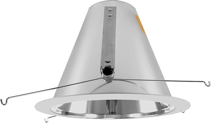 NICOR Lighting 6 inch Clear Reflector Cone with White Trim, Fits 6 inch Housings (17552A)