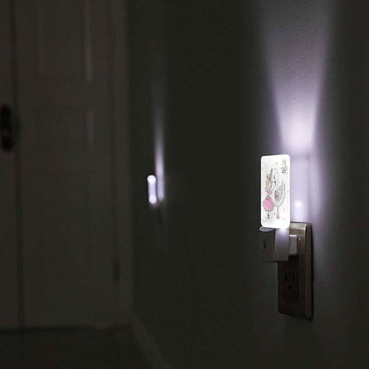 LED Night Light,Ballerina Girl with Swan LED Night Light Plug into Wall with Dusk to Dawn Light Sensor White Energy Efficient Nightlight for Bedroom Bathroom Hallway Living Room Kitchen