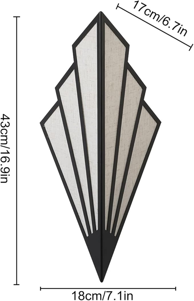 Modern Wall Light Simple Creative Wall Sconces Bedroom Aisle Living Room Wall Lamp Holder E12 Socket Art Deco Lighting Fixture Black (Bulb Not Included) (Pack of 2)