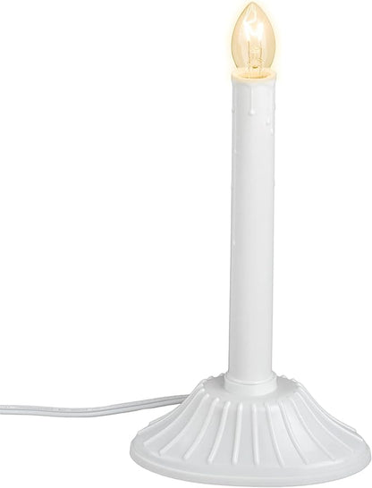 Xodus Innovations AC1170-6 Electric Plug in Flameless Candle, White, 10 inches.