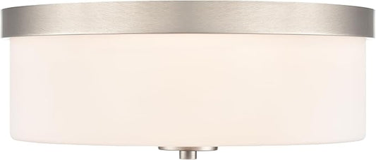 ML Lighting 214102-BN Laphia 13.25" Wide 2-Light Flushmount - Brushed Nickel