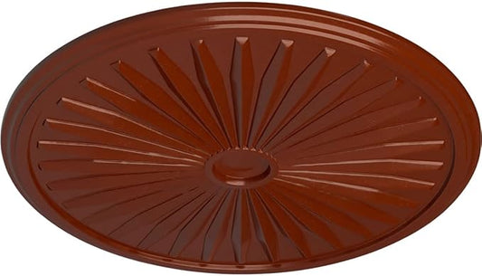 Ekena Millwork CM33LEFIF - 33 1/8"OD x 3 1/2"ID x 1 3/8"P Leandros Ceiling Medallion (Fits Canopies up to 5") - Ceiling Medallion, Firebrick
