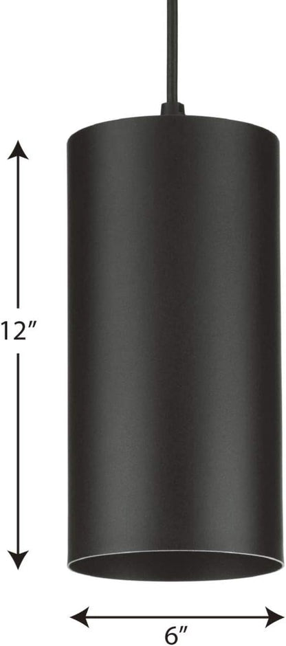 Progress Lighting P500356-031 6IN CYL RNDS Cylinder, Black, 12.00x6.00x6.00