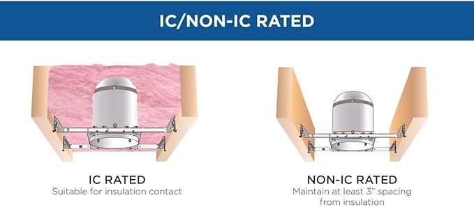 Progress Lighting P806A-R-MD-AT 6" Recessed Slope Ceiling Remodel Non-IC Housing 6" Trim