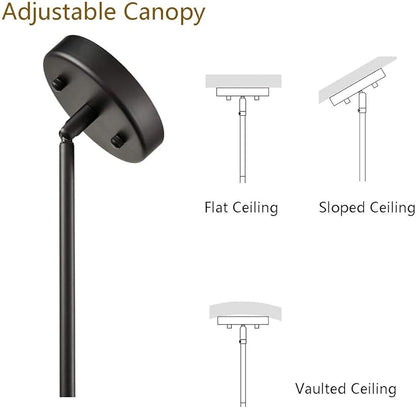 HOLKIRT Black Kitchen Pendant Light with Opal Glass Dimmable Hanging Rod Pendant Lighting for Kitchen Island, Kitchen Sink,Bedroom Dining Foyer,Adjustable Height