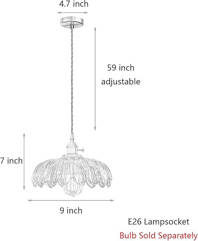 Green Glass Pendant Light Fixtures Medium 9.8 Inches Lampshade Gold Brass Finish and Switch Vintage Pendant Ceiling Lamp Copper Farmhouse Pendant Lighting (Green)