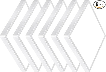 12 Inch 6PK Square LED Flush Mount Ceiling Light, 30W, 3000LM 3000K/4000K/6000K CCT Selectable, Square LED Flat Panel Ceiling Light Fixture for Bedroom,Kitchen,Living Room (White)