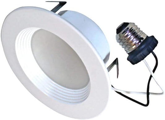 LEDVANCE Sylvania 4" Recessed LED Downlight Kit, Efficient 7.5W, Medium E26 Base, 600 Lumens, 3000K, 80 CRI, White - 1 Pack (40617)