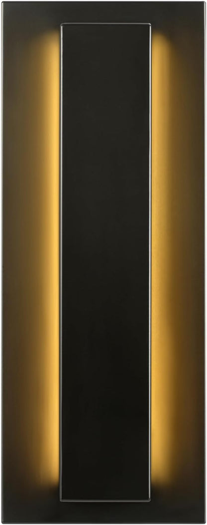 Globe Electric 60000172 15W LED Integrated Outdoor Wall Sconce, Matte Black, Frosted Acrylic, 600 Lumens, 2700 Kelvin, 90 CRI