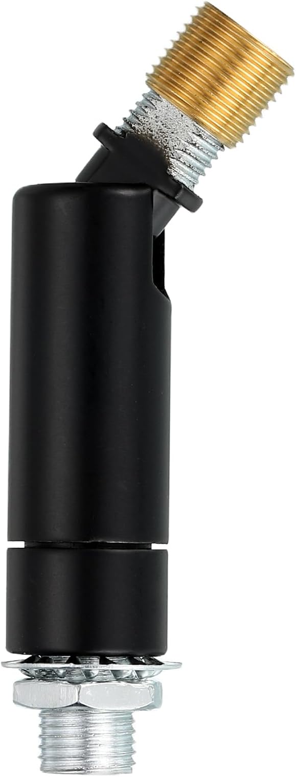 MECCANIXITY Sloped Ceiling Adapter, 90/345 Degree 60x15mm M10 Fine Thread Sloped Ceiling Light Fixture Adapter Kit for Ceiling Pendant Light Chandelier Track Suspend(Black)