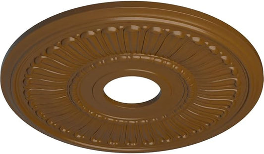 Ekena Millwork CM16MLSTF 16"OD X 3 5/8"ID X 3/4"P Melonie Ceiling Medallion Fits Canopies Up to 6 3/8", Smokey Topaz