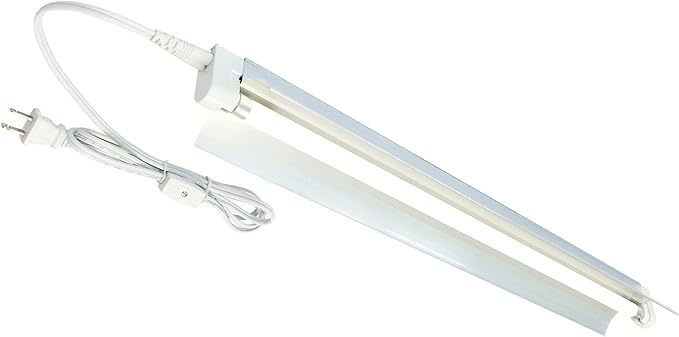 2-Pack T5 HO Grow Light - 1 Bulb Light System - Fluorescent Hydroponic Indoor Fixture Bloom Veg Daisy Chain with Bulbs (2 Foot & w/ Reflector (DL8021R 2pack), Cool White | Vegetative)