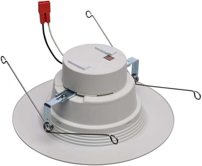 Satco LED Retrofit Downlight with Stepped Baffle, CCT and Wattage Selectable, 5-6 Inch Round, White