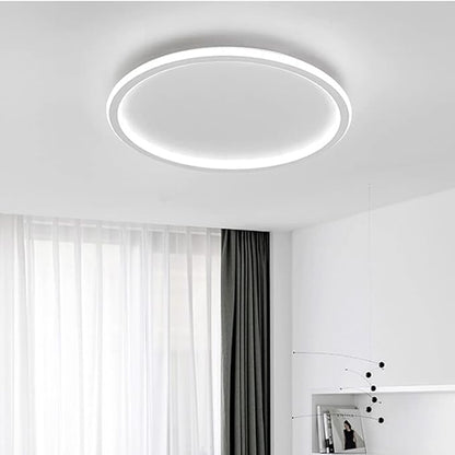 Dimmable LED Ceiling Light Fixture Flush Mount,24 inch Modern Round Recessed Ceiling Lamp with APP Adjustment,White 66W Close to Ceiling Lighting Living Room Bedroom,3000K-6000K
