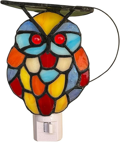 HUIMEIJU Stained Glass Night Light.HMJ7031 (Owl)