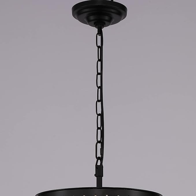 Black Modern Crystal Chandelier Pendant Ceiling Lights Chandeliers Lighting Fixture for Dining Living Room Foyer Hallway 13-Lights (Dia 24 Inch)