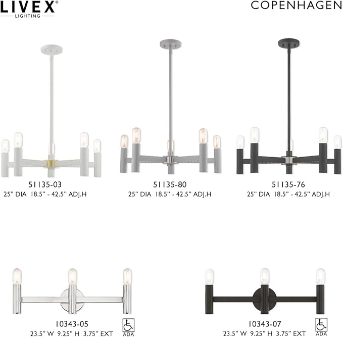 Livex Lighting 5 Lt White Chandelier