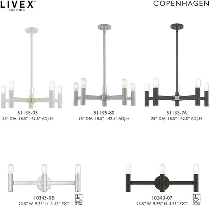 Livex Lighting 5 Lt White Chandelier