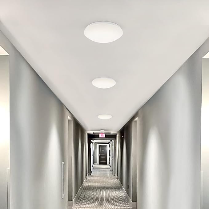 Maxxima 14 in. LED Flush Mount Ceiling Mushroom Light Fixture - Indoor Dimmable Dome Light, 3000K Warm White, 1600 Lumens, Ideal for Bedroom, Kitchen, and Entryway