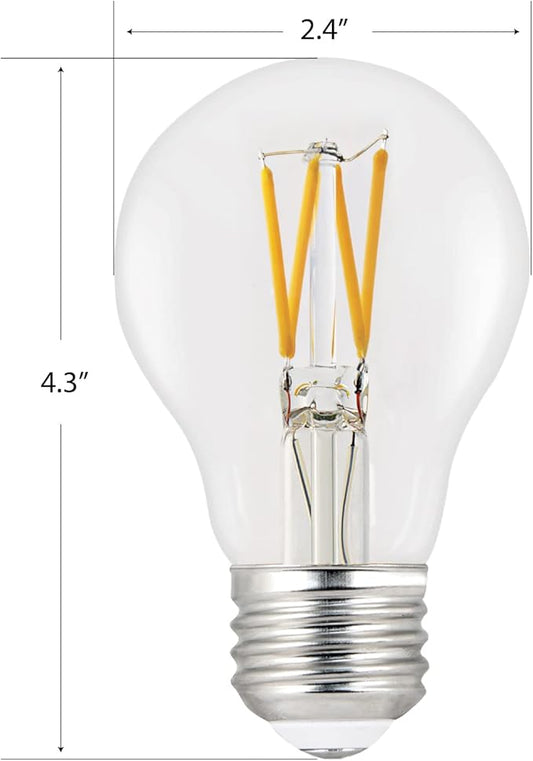 Feit Electric LED A19 Medium Base Light Bulb - 60W Equivalent - 15 Year Life - 810 Lumen - 5000K Daylight - Dimmable | 2-Pack