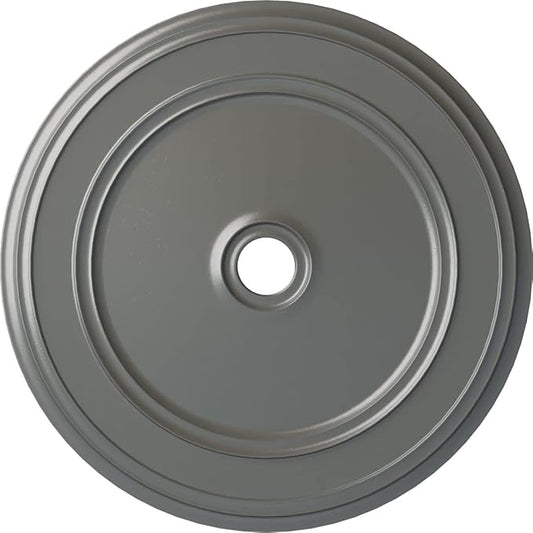 Ekena Millwork CM41CLSLS Classic Ceiling Medallion, 41 1/8"OD x 4"ID x 2 1/8"P, Hand-Painted Silver