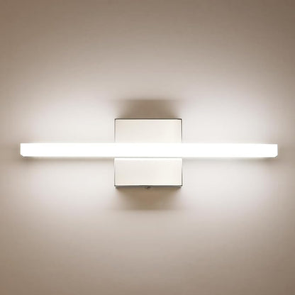 Combuh Modern Bathroom Vanity Light Fixtures Above Mirror Soft Shadow Free Lighting, 16 Inch 9W Small Space Sink Wall Lamp Bars Restroom Lámparas para Baños Sobre Espejo Chrome Natural White 4000K
