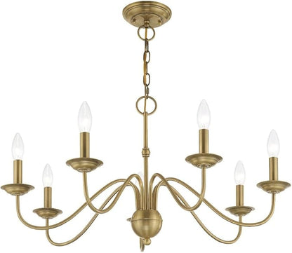 Livex Lighting 7 Lt Polished Brass Chandelier