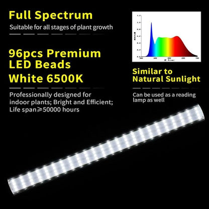 Standing LED Grow Light，Adjustable T12 Bar Plant Light, White 6500K Full Spectrum Plant Grow Lamp on Stand for Indoor Plants Seed Starting, Seedlings, Veg, Flower