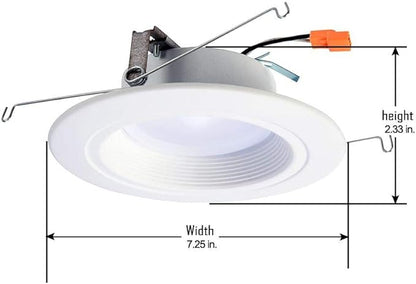 HALO RL 5/6 inch LED Recessed Lighting Integrated Ceiling Light Retrofit Trim at 3000K Soft White RL560WH9930R
