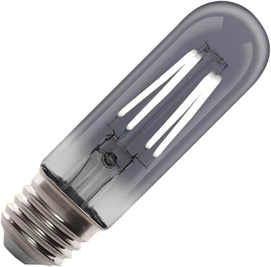 Feit Electric Vintage Exposed Filament Smoke Glass LED T10 with a Medium E26 Base Light Bulb - 25W Equivalent - 10 Year Life - 150 Lumen - 5000K Daylight - Dimmable | Original Vintage