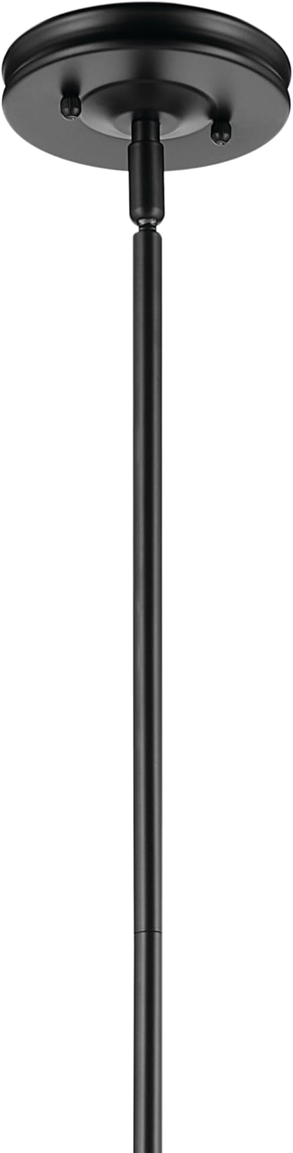 Kichler Laria 1-Light Pendant Light with Opal Glass, Kitchen Island Hanging Light Fixture in Black, Updated Traditional Style for Kitchen Island (14.5" x 10.5"), 52774BK