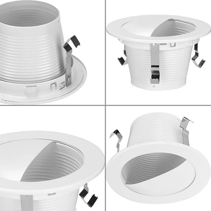 Progress Lighting P804004-028 4" Recessed Wall Washer Trim for 4" Housing Satin White (P804N Series)