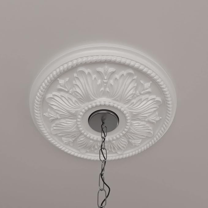 Ekena Millwork CM18ED1 18 1/8-Inch OD x 3 1/2-Inch ID x 2 3/4-Inch Edinburgh Ceiling Medallion