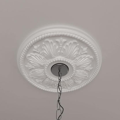 Ekena Millwork CM18ED1 18 1/8-Inch OD x 3 1/2-Inch ID x 2 3/4-Inch Edinburgh Ceiling Medallion