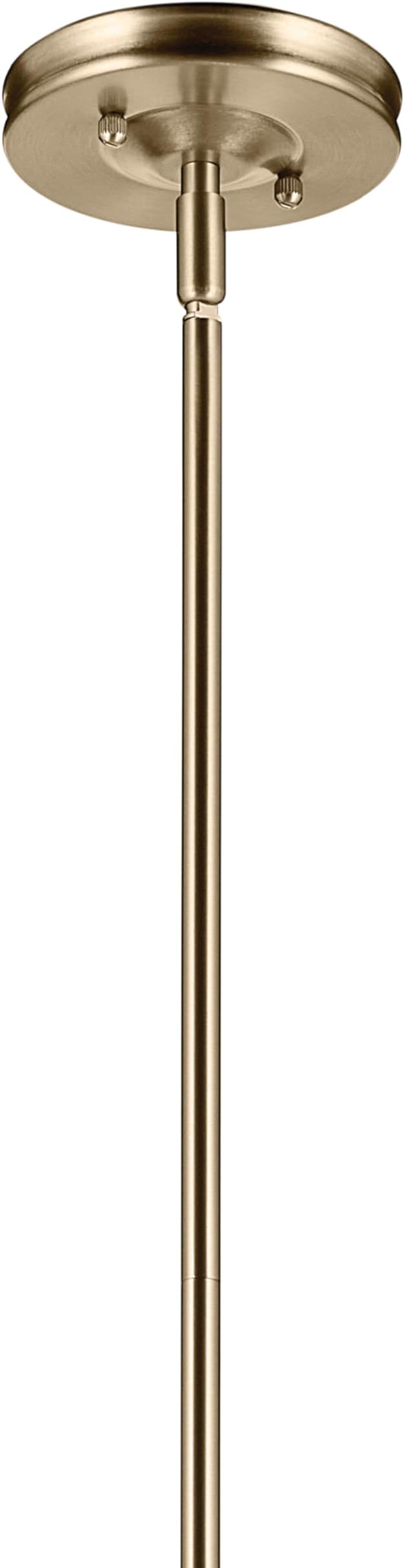 Kichler Laria 1-Light Pendant Light Fixture with Clear Glass in Champagne Bronze, Hanging Kitchen Island Light for Traditional Spaces (19.75" x 16"), 52775CPZCLR
