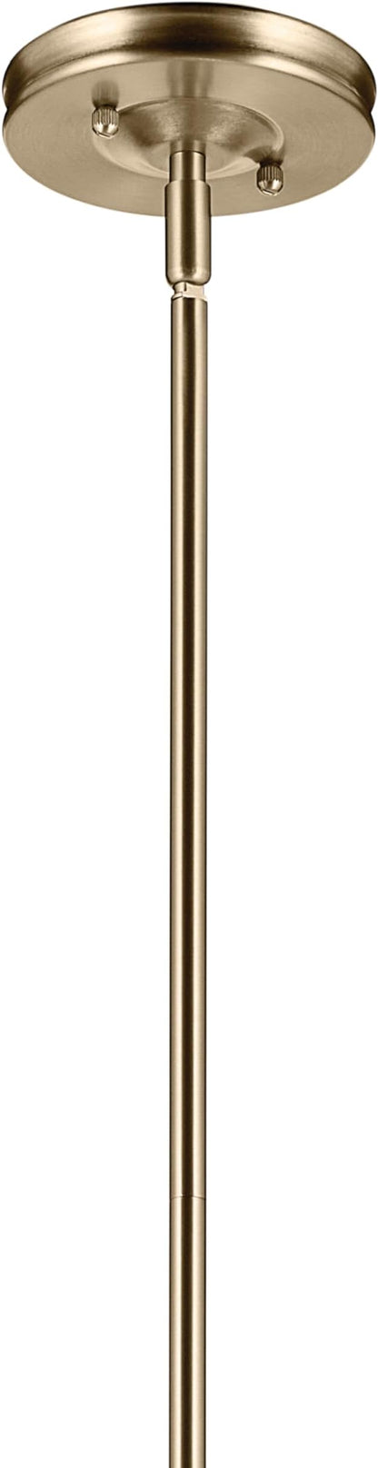 Kichler Laria 1-Light Pendant Light Fixture with Clear Glass in Champagne Bronze, Hanging Kitchen Island Light for Traditional Spaces (19.75" x 16"), 52775CPZCLR