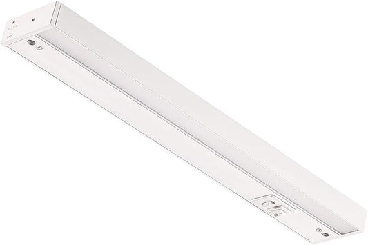 3 Color Level Dimmable LED Under Cabinet Task Lighting with ETL Listed, 3000K/3500K/4000K, Hardwired or Plugged-in, 16 inch 120V 10W 650 Lm, White Finished
