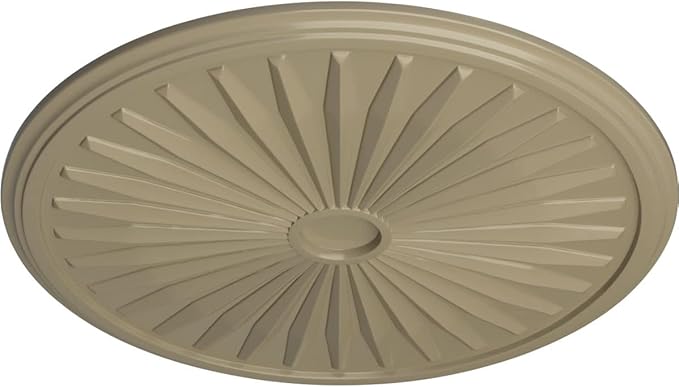 33 1/8"OD x 3 1/2"ID x 1 3/8"P Leandros Ceiling Medallion (Fits Canopies up to 5"), Hand-Painted Gobi Desert