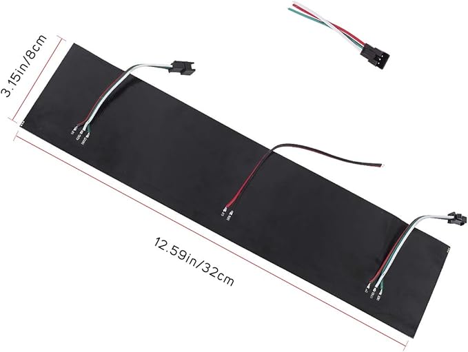 BTF-LIGHTING WS2812B ECO RGB Alloy Wires 5050SMD Individual Addressable 8X32 256 Pixels LED Matrix Flexible FPCB Full Color Works with WLED,SP802E,etc Controllers Image Video Text Display DC5V