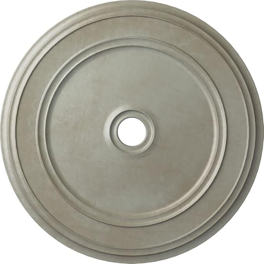 Ekena Millwork CM41CLFLS 41 1/8"OD X 4"ID X 2 1/8"P Classic Ceiling Medallion Fits Canopies Up To 5 1/2", Flash Gold