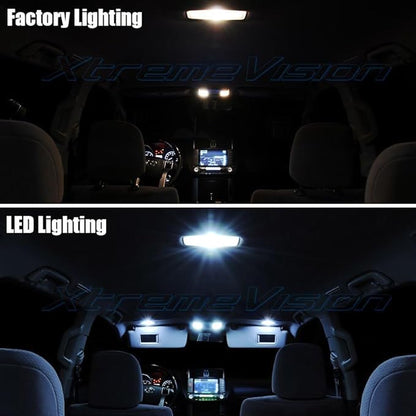 XtremeVision Interior LED for Cadillac Escalade 2007-2014 (16 Pieces) Cool White Interior LED Kit + Installation Tool